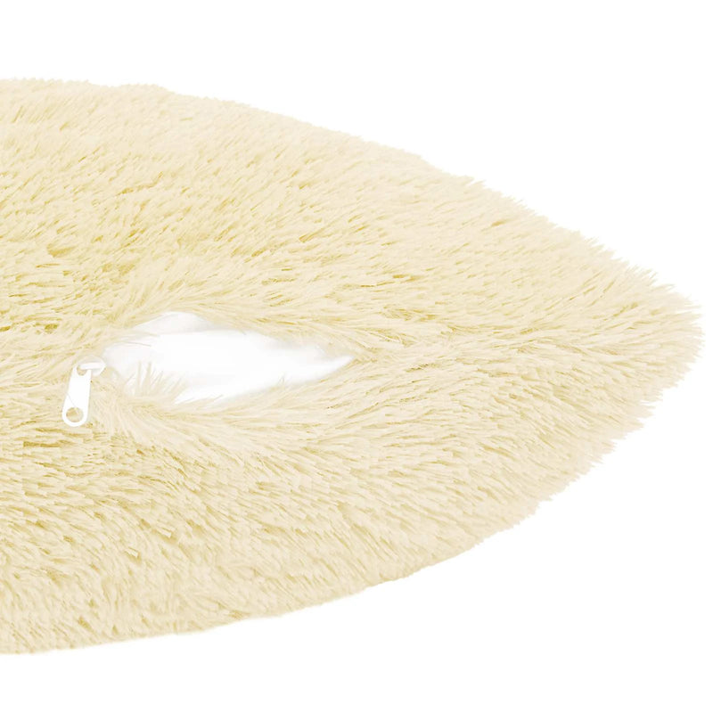 Cushion Cover 2 pcs HEERLEN Cream 40 x 40 cm PV Fleece