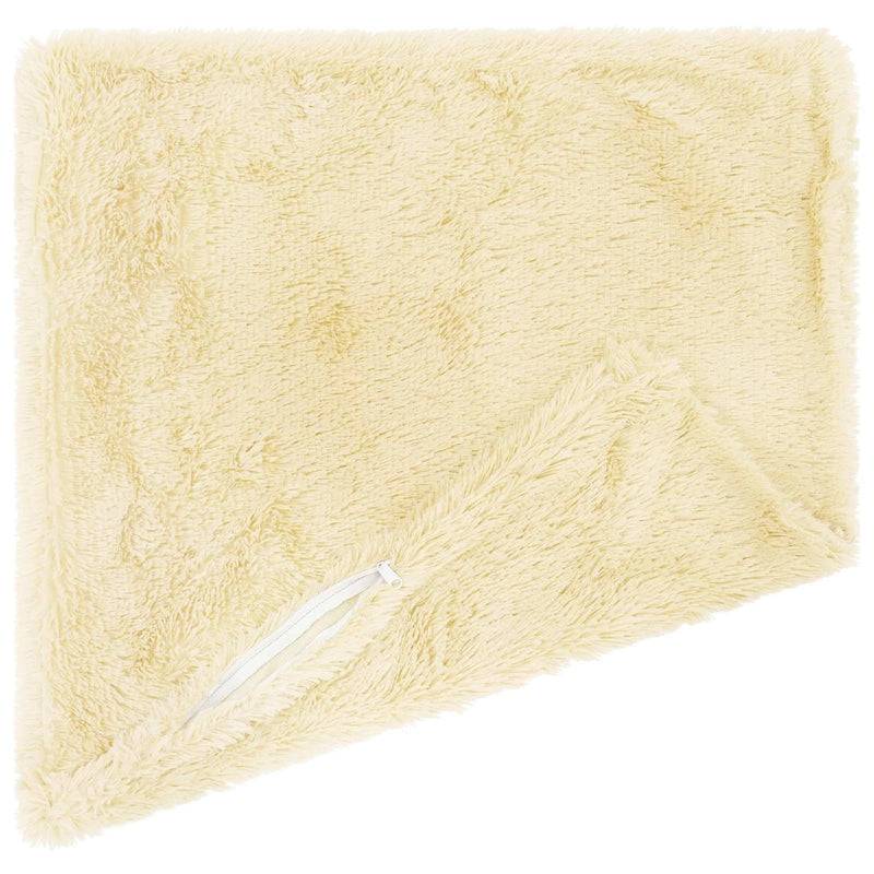 Cushion Cover 2 pcs HEERLEN Cream 40 x 40 cm PV Fleece