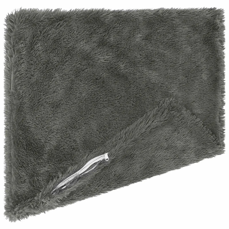 Cushion Cover 2 pcs HEERLEN Light Grey 40 x 40 cm PV Fleece