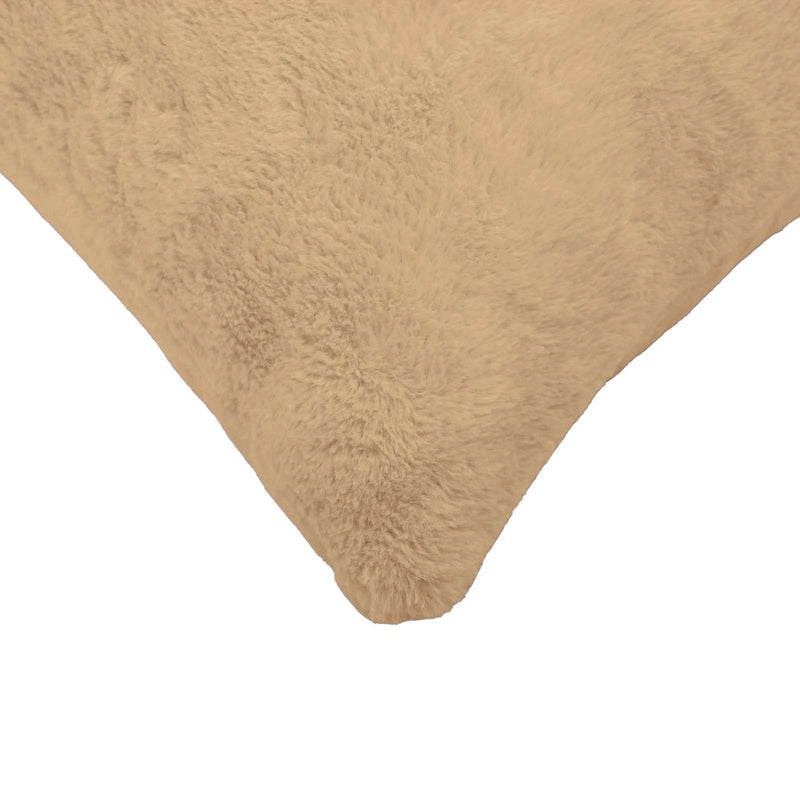 Cushion Cover 2 pcs HEERLEN Cream 40 x 40 cm Faux Rabbit Fur
