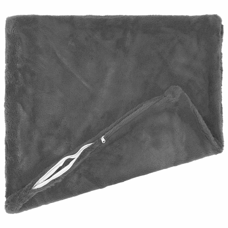 Cushion Cover 2 pcs HEERLEN Dark Grey 40 x 40 cm