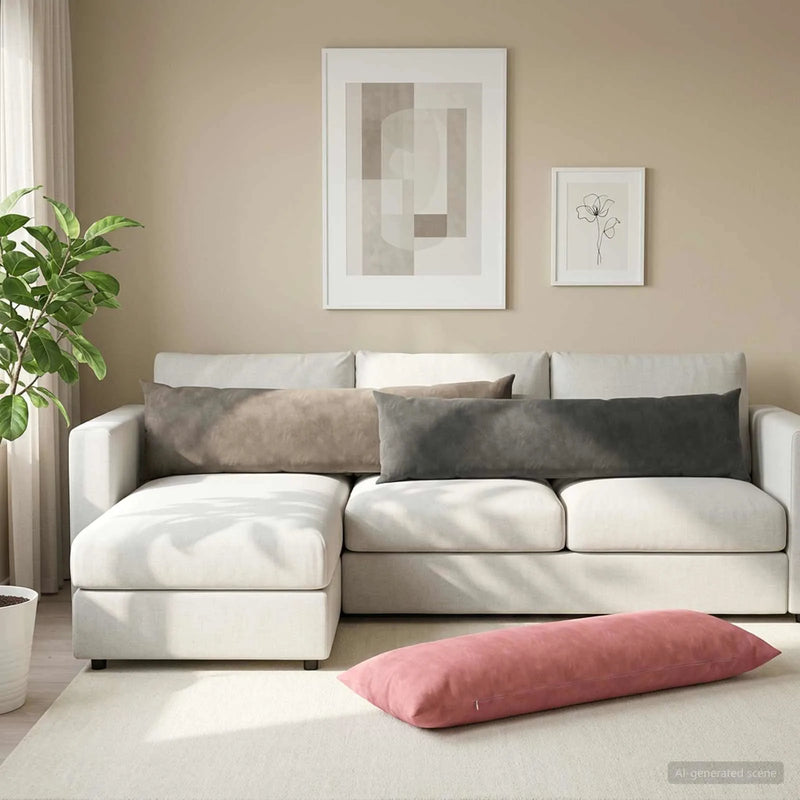 Cushion with Pillow HEERLEN 2 pcs Dark Grey Velvet