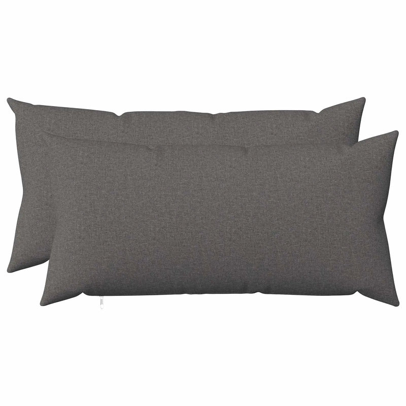 Cushion Cover 2 pcs HEERLEN Light Grey 40 x 80 cm Fabric