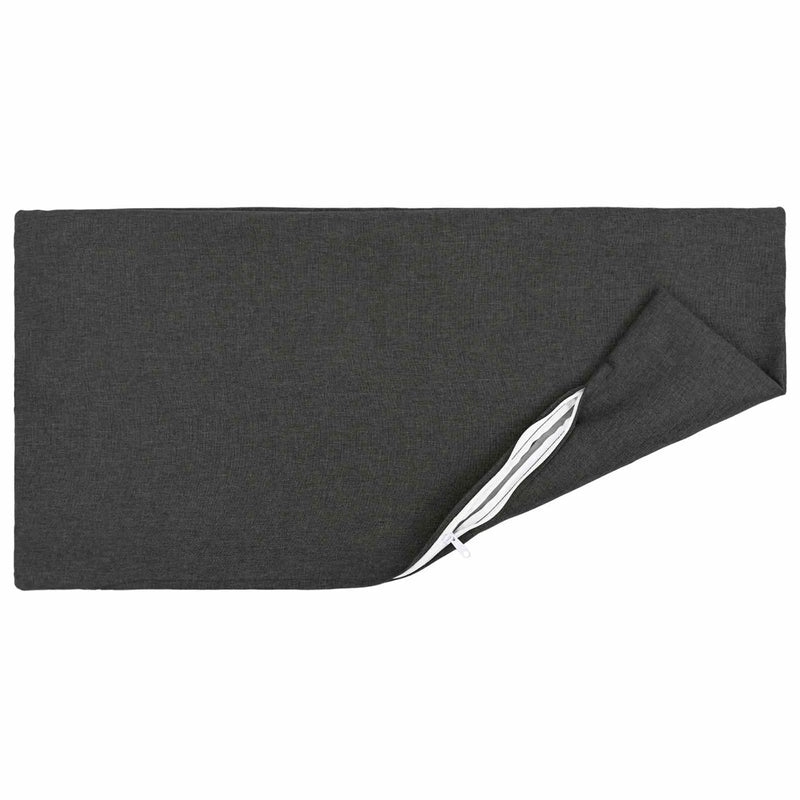 Cushion Cover 2 pcs HEERLEN Dark Grey 40 x 80 cm