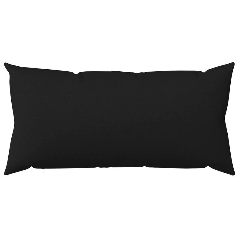 Cushion Cover 2 pcs HEERLEN Black 40 x 80 cm