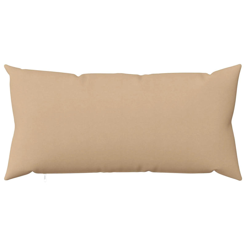 Cushion Cover 2 pcs HEERLEN Cream 40 x 80 cm Fabric