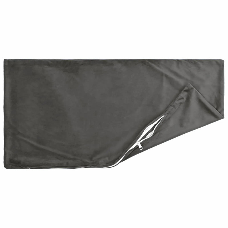 Cushion Cover 2 pcs HEERLEN Dark Grey 40 x 80 cm Velvet