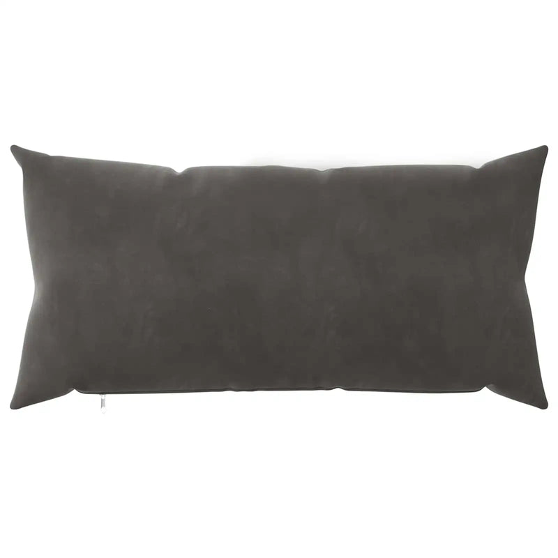 Cushion Cover 2 pcs HEERLEN Dark Grey 40 x 80 cm Velvet