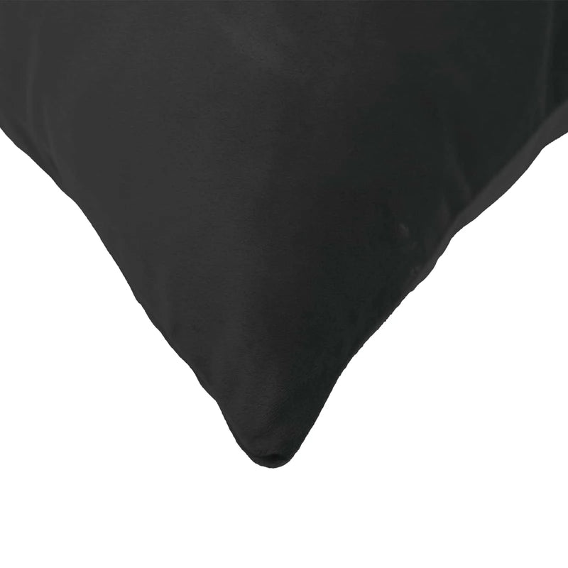 Cushion Cover 2 pcs HEERLEN Black 40 x 80 cm Velvet