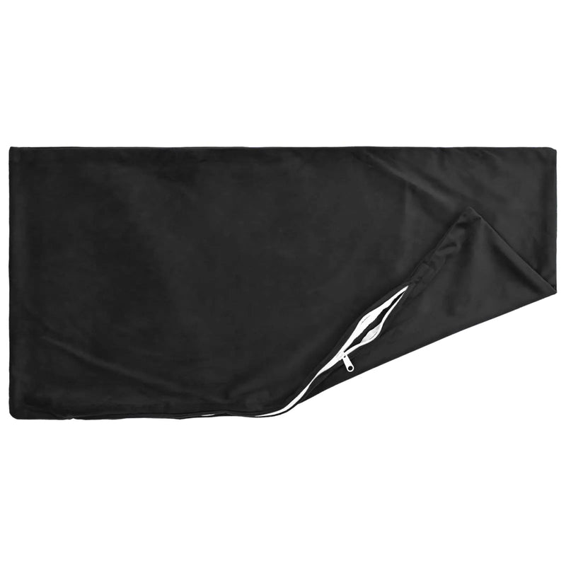 Cushion Cover 2 pcs HEERLEN Black 40 x 80 cm Velvet