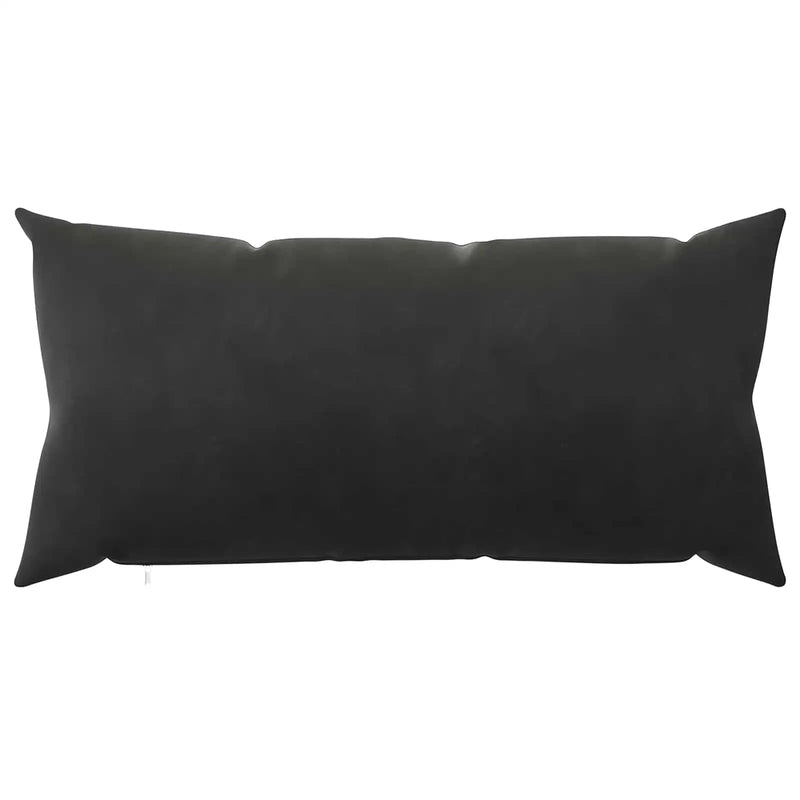 Cushion Cover 2 pcs HEERLEN Black 40 x 80 cm Velvet