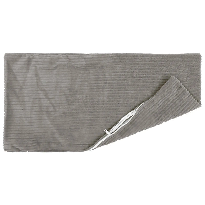 Cushion Cover 2 pcs HEERLEN Light Grey 40 x 80 cm Corduroy
