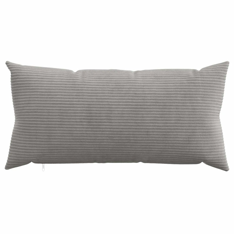 Cushion Cover 2 pcs HEERLEN Light Grey 40 x 80 cm Corduroy
