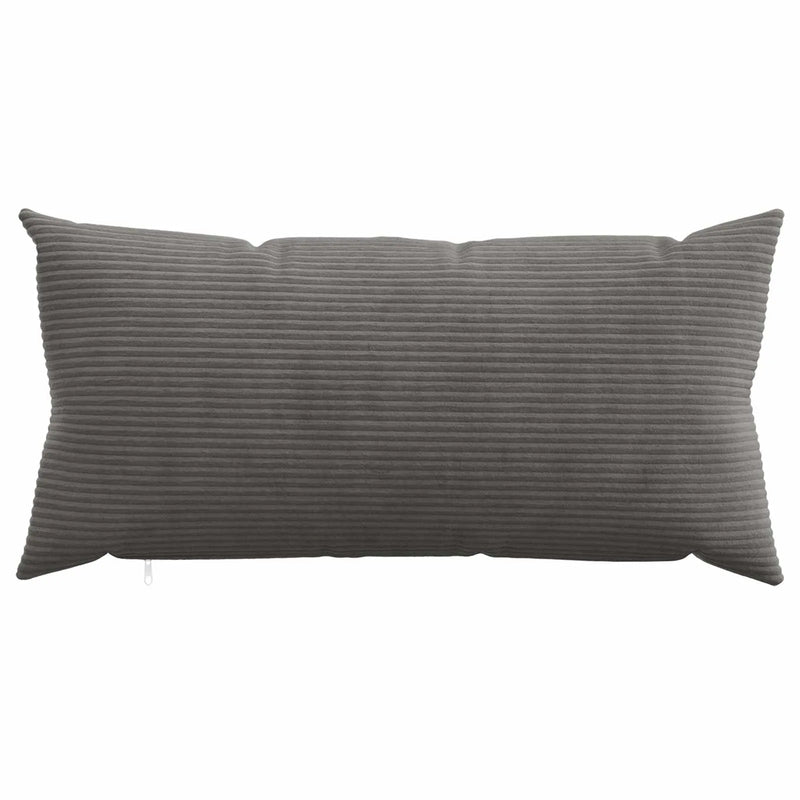 Cushion Cover 2 pcs HEERLEN Dark Grey 40 x 80 cm Corduroy
