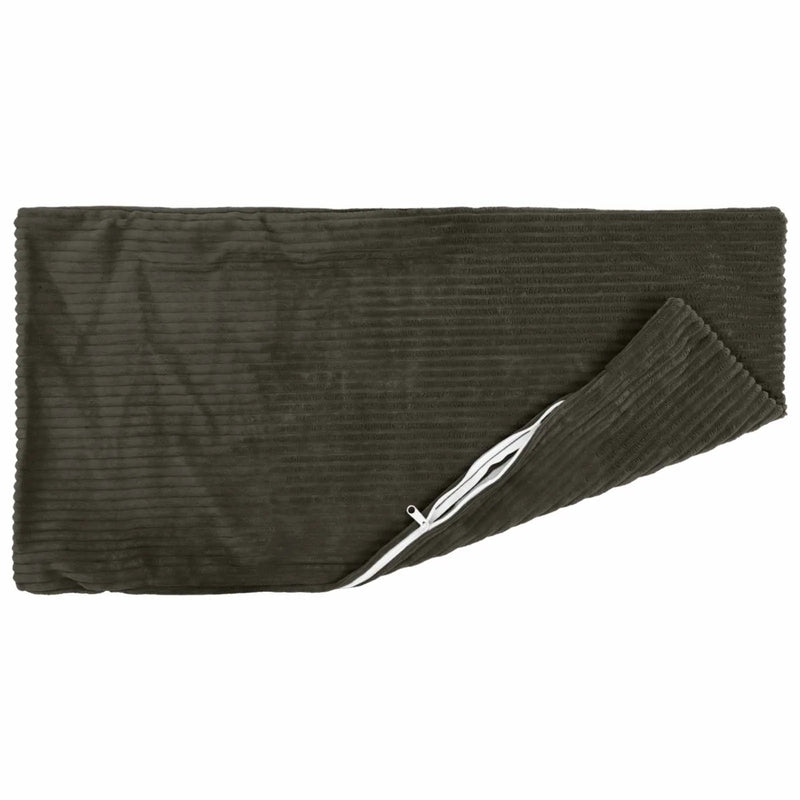 Cushion Cover 2 pcs HEERLEN Anthracite 40 x 80 cm Corduroy