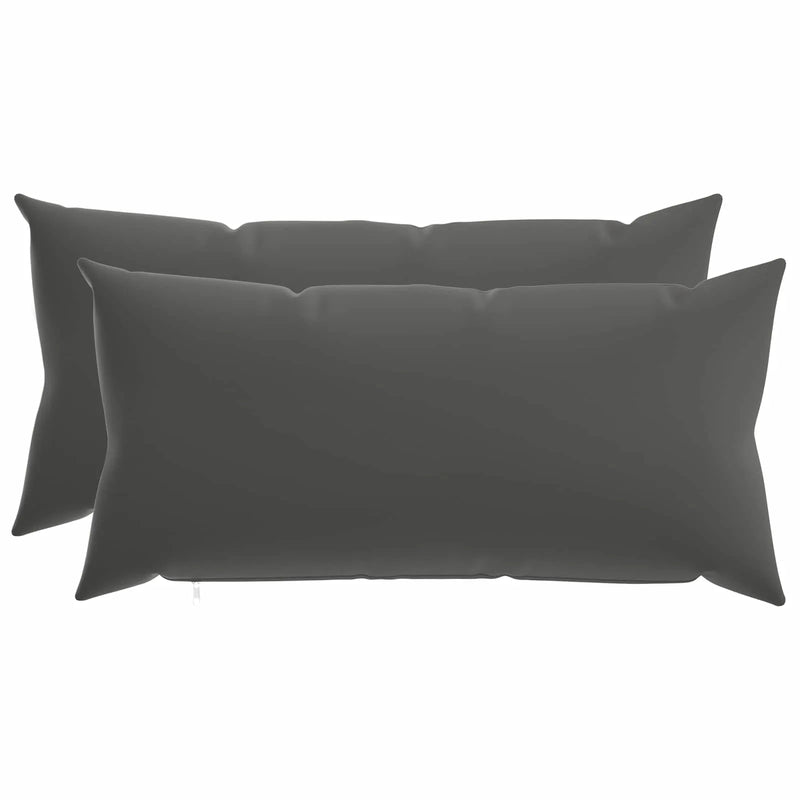 Cushion Cover 2 pcs HEERLEN Anthracite 40 x 80 cm Polyester