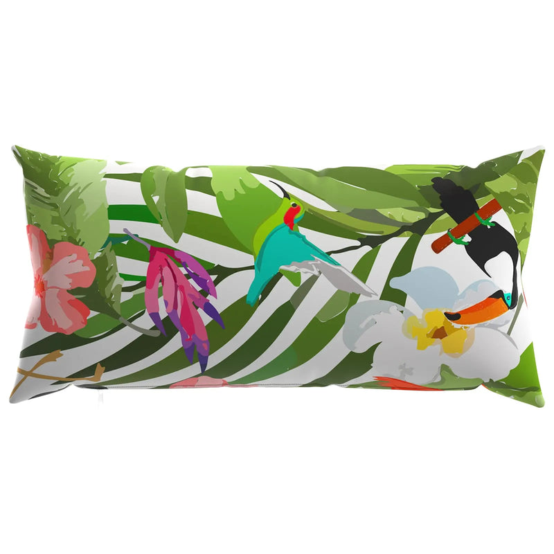 Cushion Cover 2 pcs HEERLEN Black 40 x 80 cm Polyester