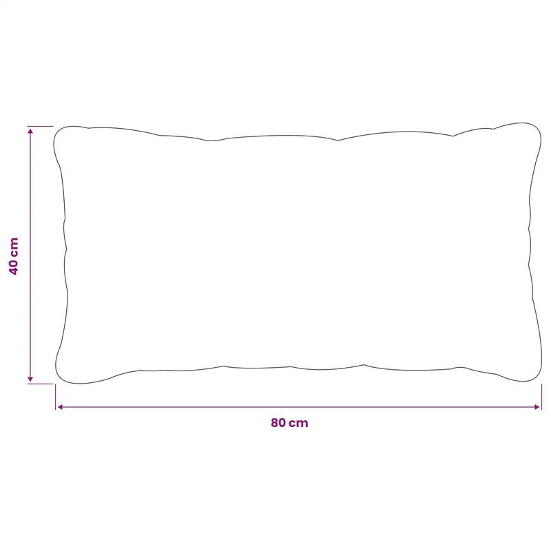 Cushion Cover 2 pcs HEERLEN Cream 40 x 80 cm Polyester