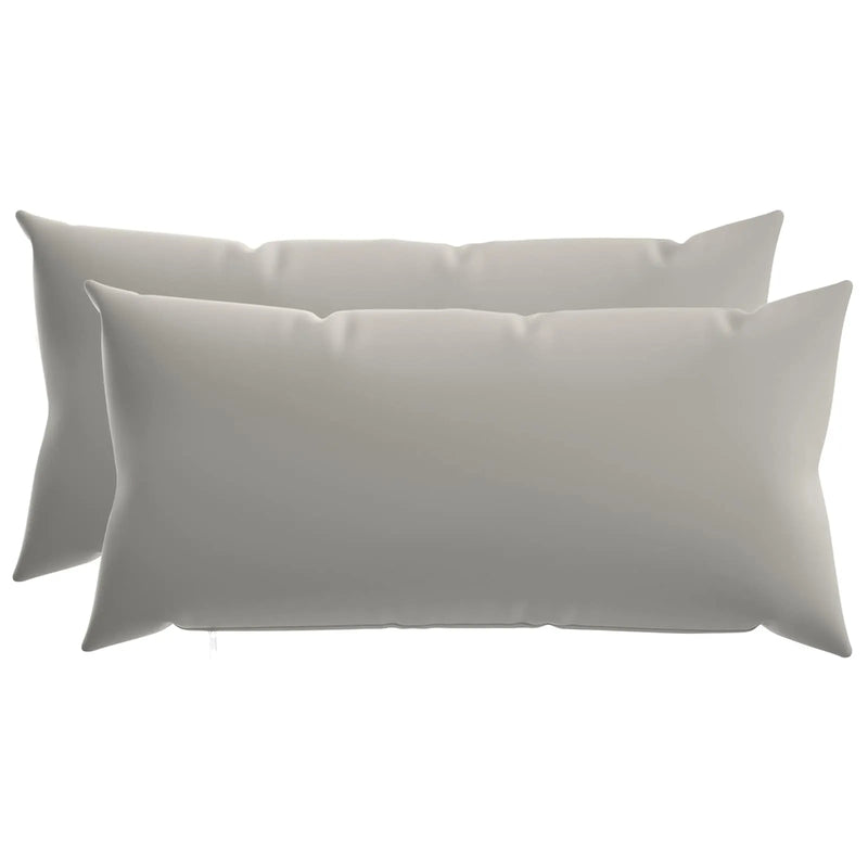 Cushion Cover 2 pcs HEERLEN Grey 40 x 80 cm Polyester