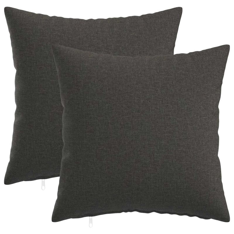 Cushion Cover 2 pcs HEERLEN Dark Grey 45 x 45 cm