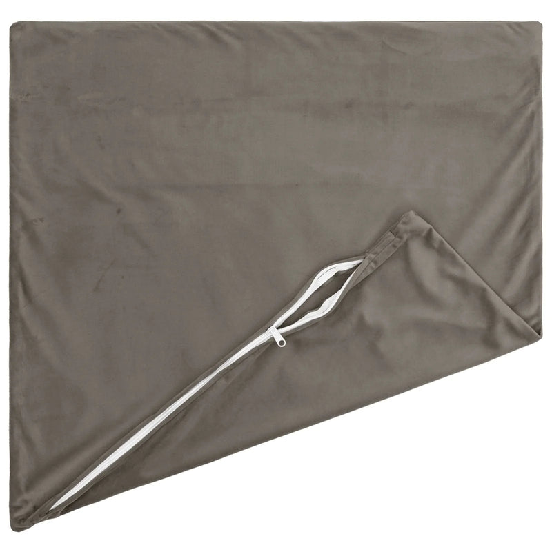 Cushion Cover 2 pcs HEERLEN Light Grey 45 x 45 cm Velvet