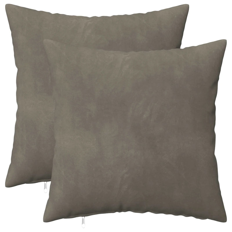 Cushion Cover 2 pcs HEERLEN Light Grey 45 x 45 cm Velvet
