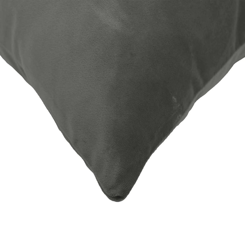 Cushion Cover 2 pcs HEERLEN Dark Grey 45 x 45 cm Velvet