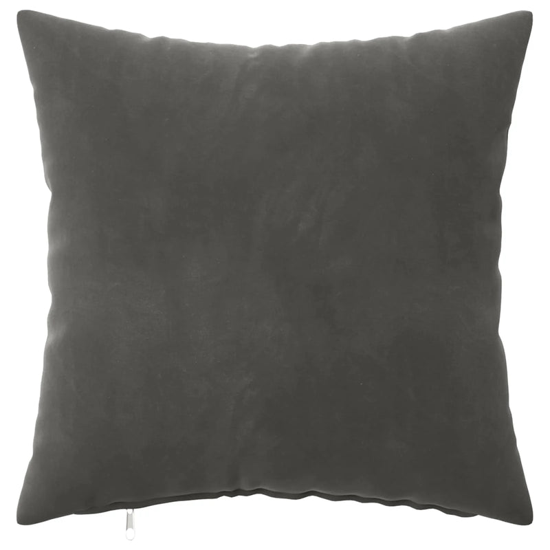 Cushion Cover 2 pcs HEERLEN Dark Grey 45 x 45 cm Velvet