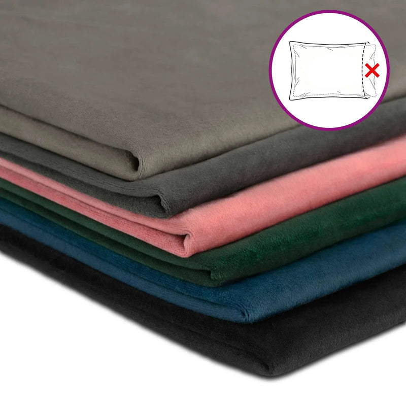 Cushion Cover 2 pcs HEERLEN Black 45 x 45 cm Velvet