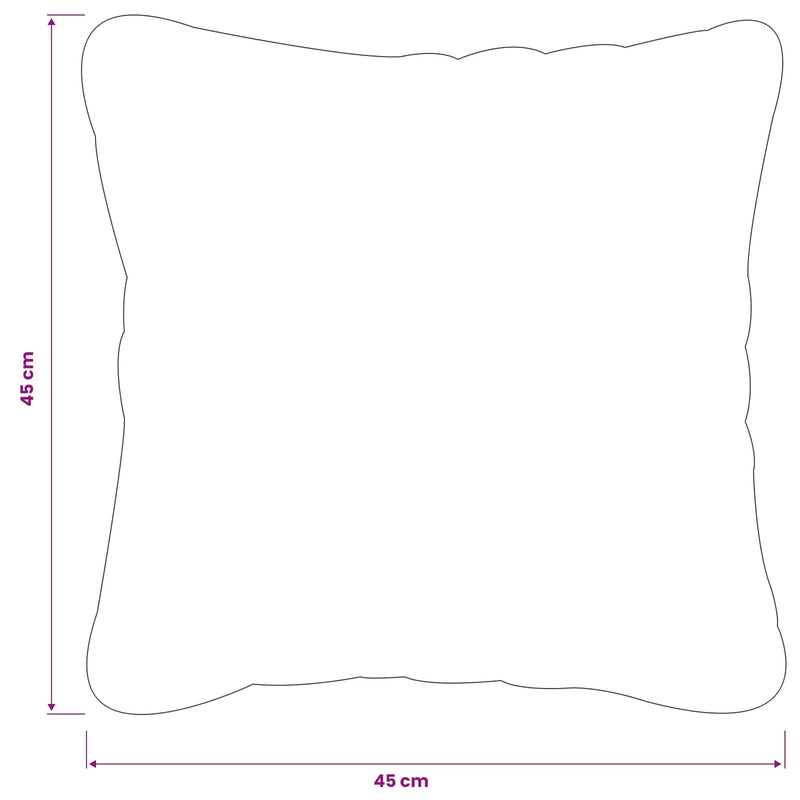 Cushion Cover 2 pcs HEERLEN Beige 45 x 45 cm Polyester