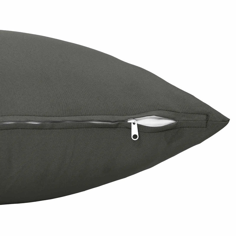 Cushion Cover 2 pcs HEERLEN Anthracite 50 x 50 cm Polyester