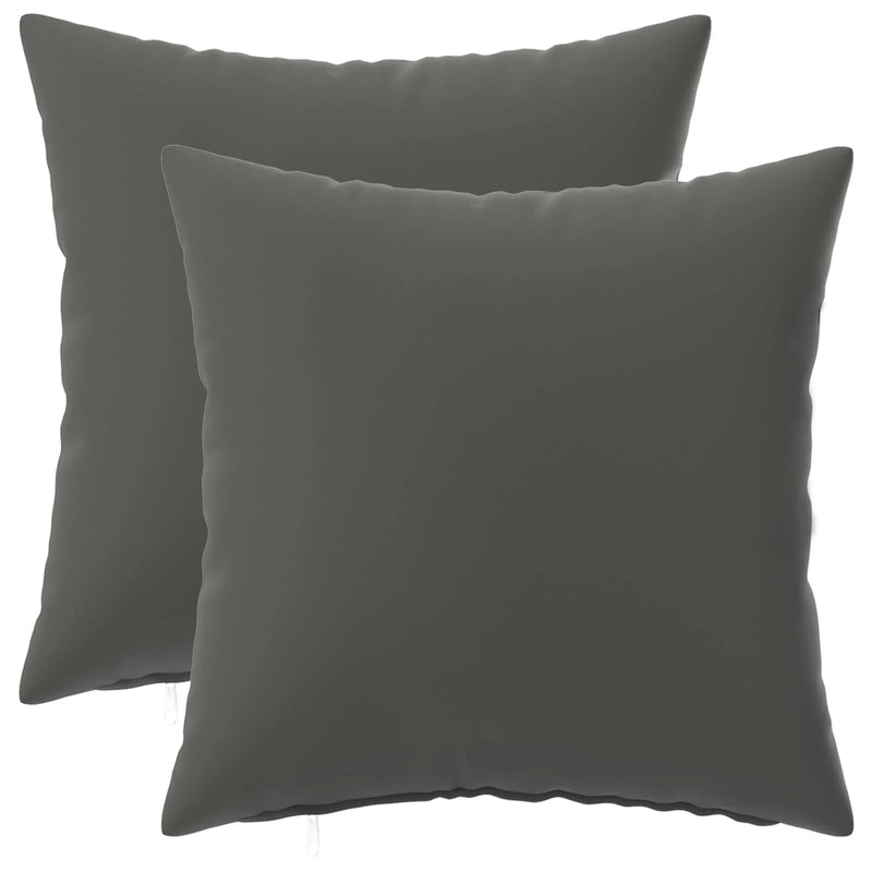 Cushion Cover 2 pcs HEERLEN Anthracite 50 x 50 cm Polyester