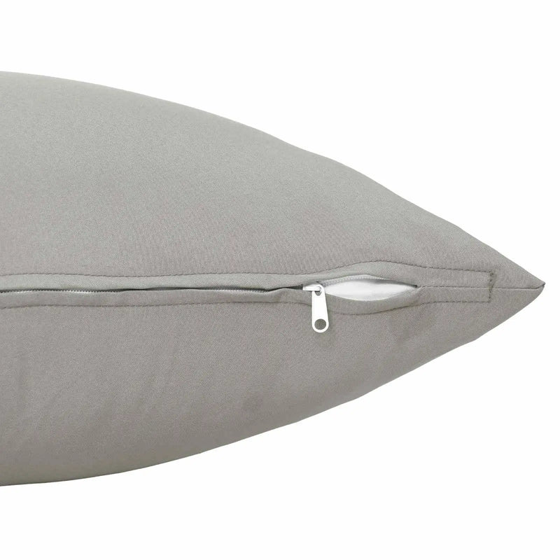 Cushion Cover 2 pcs HEERLEN Grey 50 x 50 cm Polyester