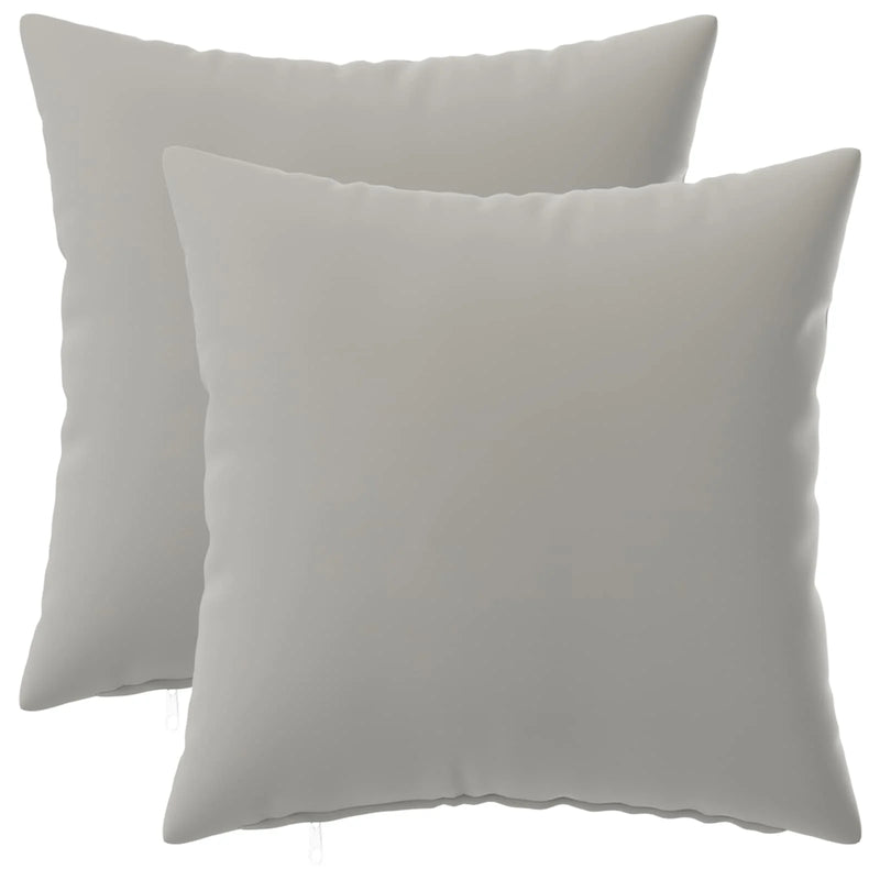 Cushion Cover 2 pcs HEERLEN Grey 50 x 50 cm Polyester