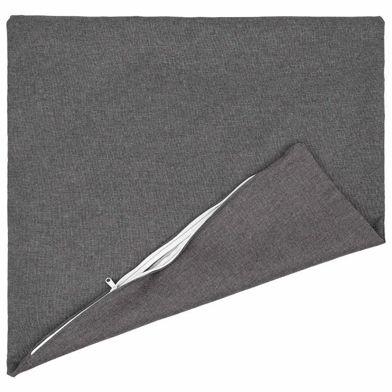 Cushion Cover 2 pcs HEERLEN Light Grey 60 x 60 cm Fabric
