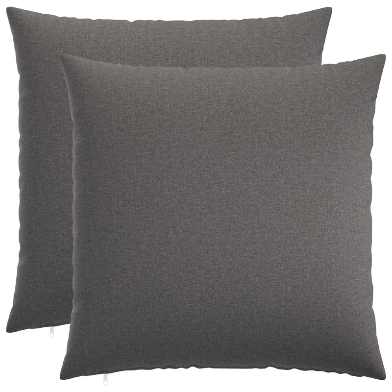 Cushion Cover 2 pcs HEERLEN Light Grey 60 x 60 cm Fabric