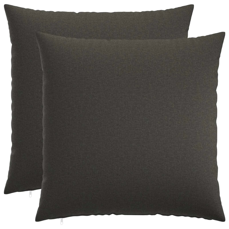 Cushion Cover 2 pcs HEERLEN Dark Grey 80 x 80 cm