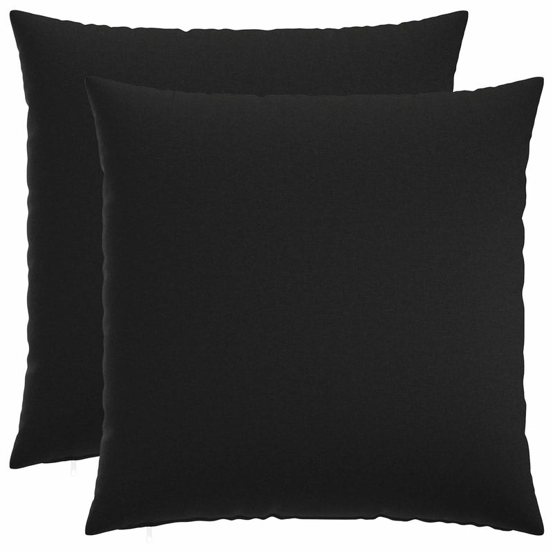 Cushion Cover 2 pcs HEERLEN Black 80 x 80 cm
