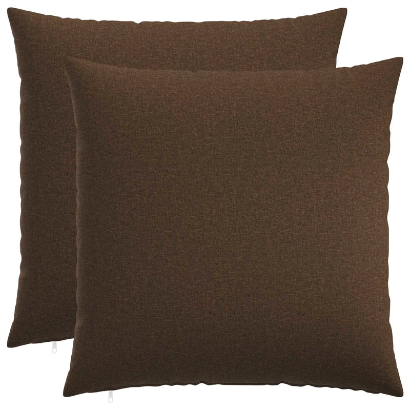 Cushion Cover 2 pcs HEERLEN Brown 80 x 80 cm Fabric