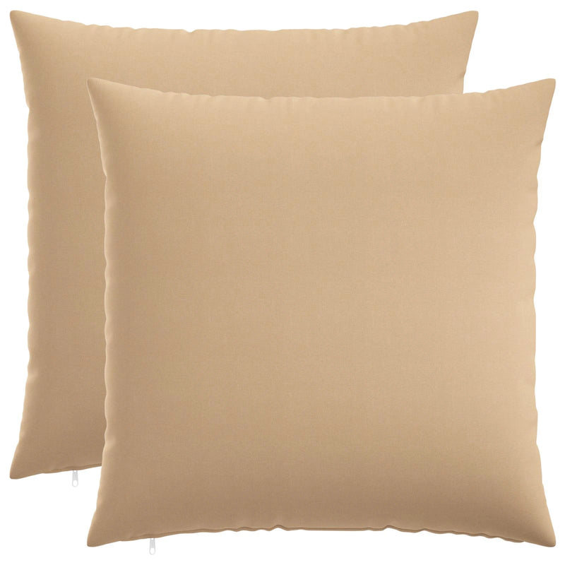 Cushion Cover 2 pcs HEERLEN Cream 80 x 80 cm Fabric