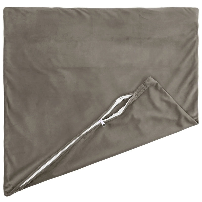 Cushion Cover 2 pcs HEERLEN Light Grey 80 x 80 cm Velvet