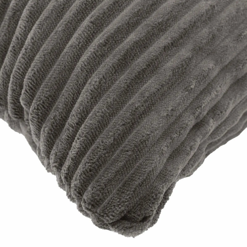 Cushion Cover 2 pcs HEERLEN Dark Grey 80 x 80 cm Corduroy