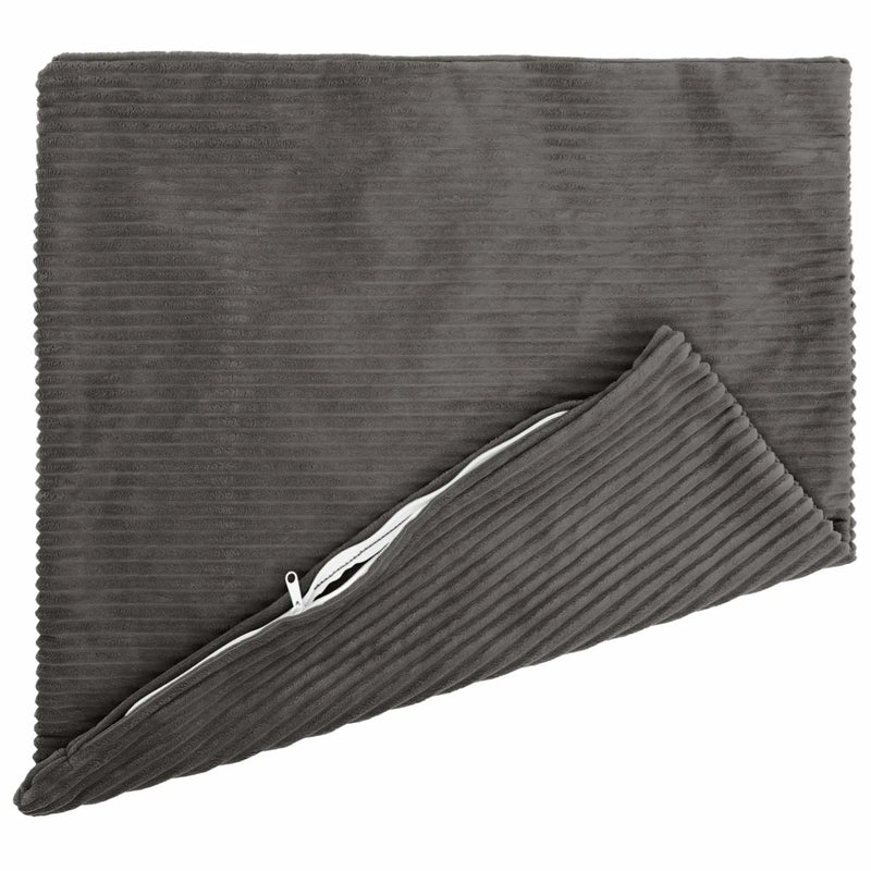 Cushion Cover 2 pcs HEERLEN Dark Grey 80 x 80 cm Corduroy