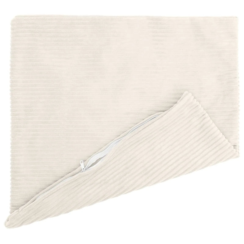 Cushion Cover 2 pcs HEERLEN Cream 80 x 80 cm Corduroy