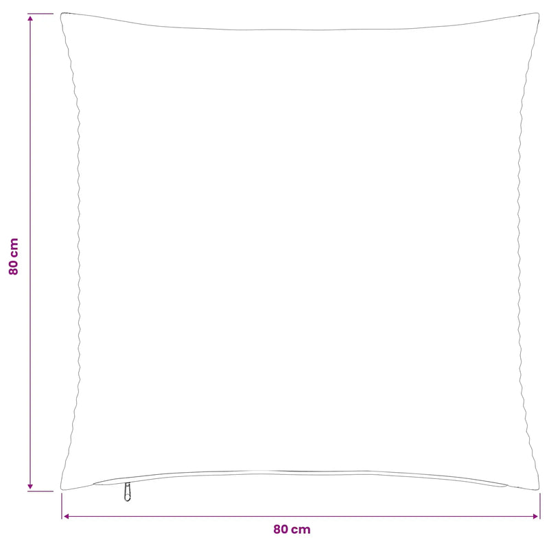 Cushion Cover 2 pcs HEERLEN Cream 80 x 80 cm Corduroy