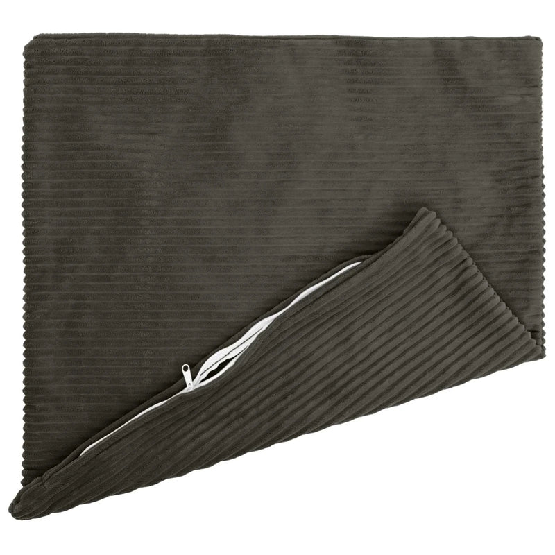 Cushion Cover 2 pcs HEERLEN Anthracite 80 x 80 cm Corduroy