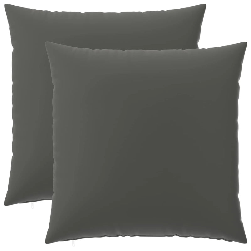 Cushion Cover 2 pcs HEERLEN Anthracite 80 x 80 cm Polyester