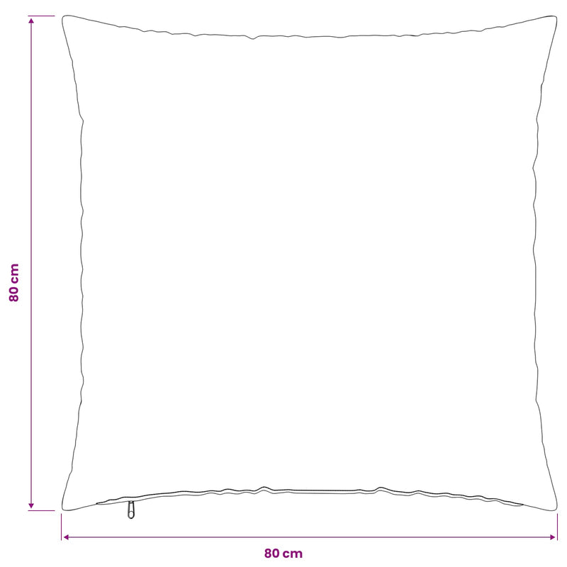Cushion Cover 2 pcs HEERLEN Black 80 x 80 cm Polyester