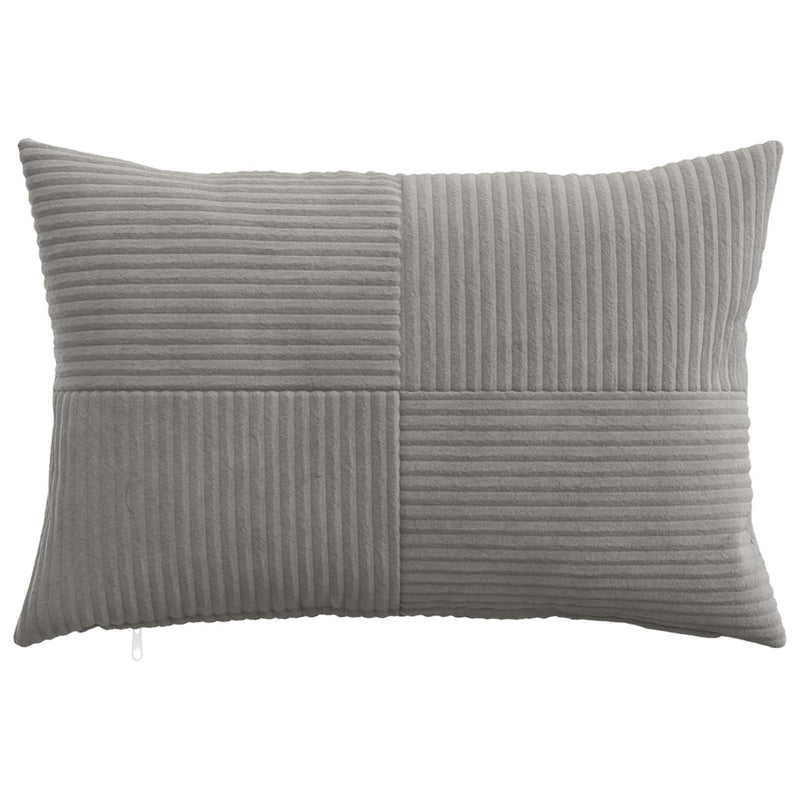 Cushion Cover 2 pcs ALMELO Light Grey 30 x 50 cm Corduroy