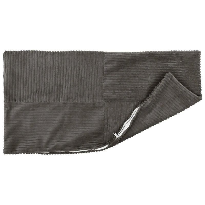 Cushion Cover 2 pcs ALMELO Dark Grey 30 x 50 cm Corduroy